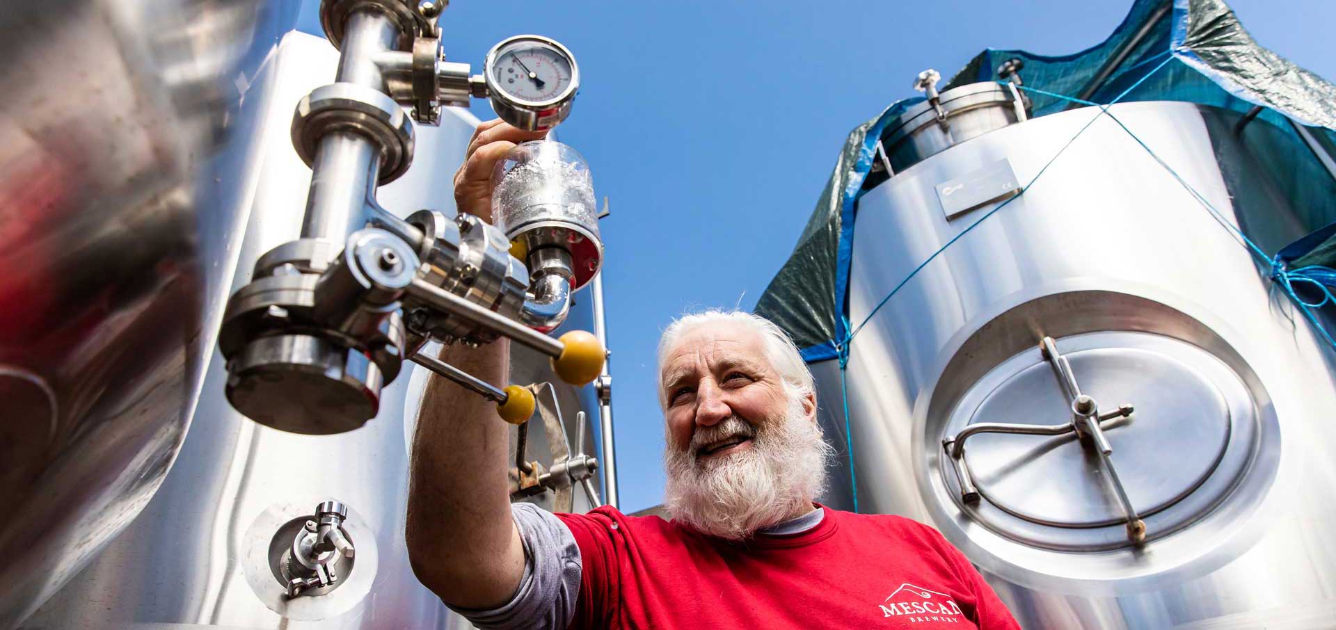 Cillian examining a pressure gauge
